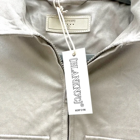 Blank NYC Faux Suede Fringe Crop Jacket - Picture 2 of 3